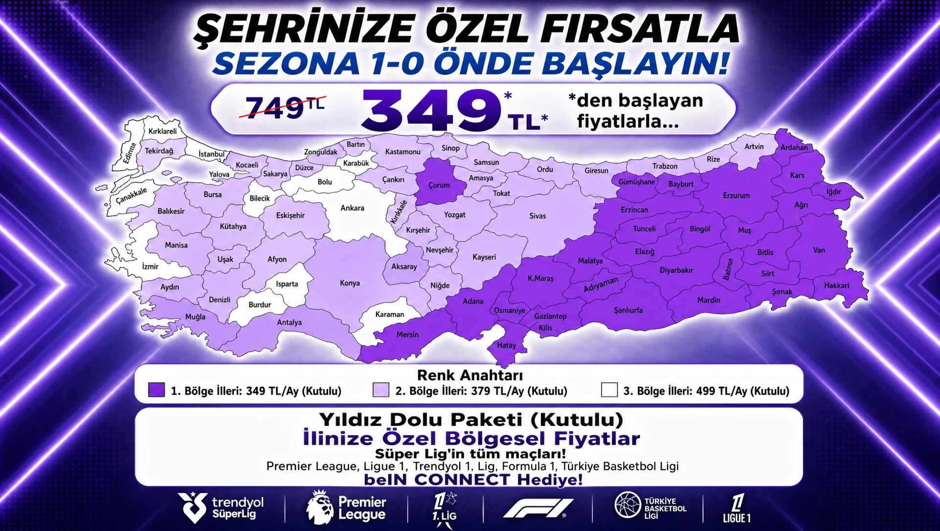 Şehrinize özel fırsatla sezona 1-0 önde başlayın